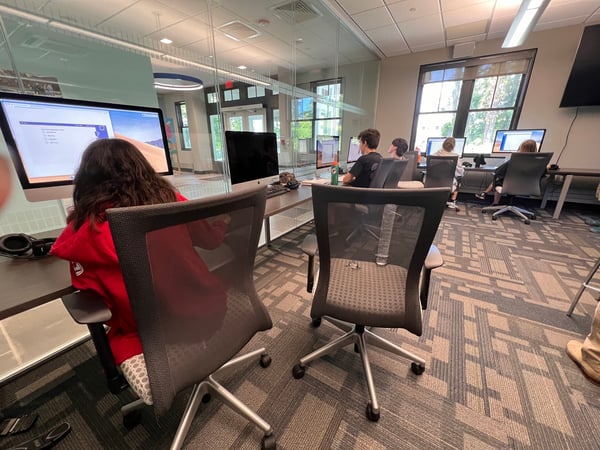 Students use the state of the art computer lab
